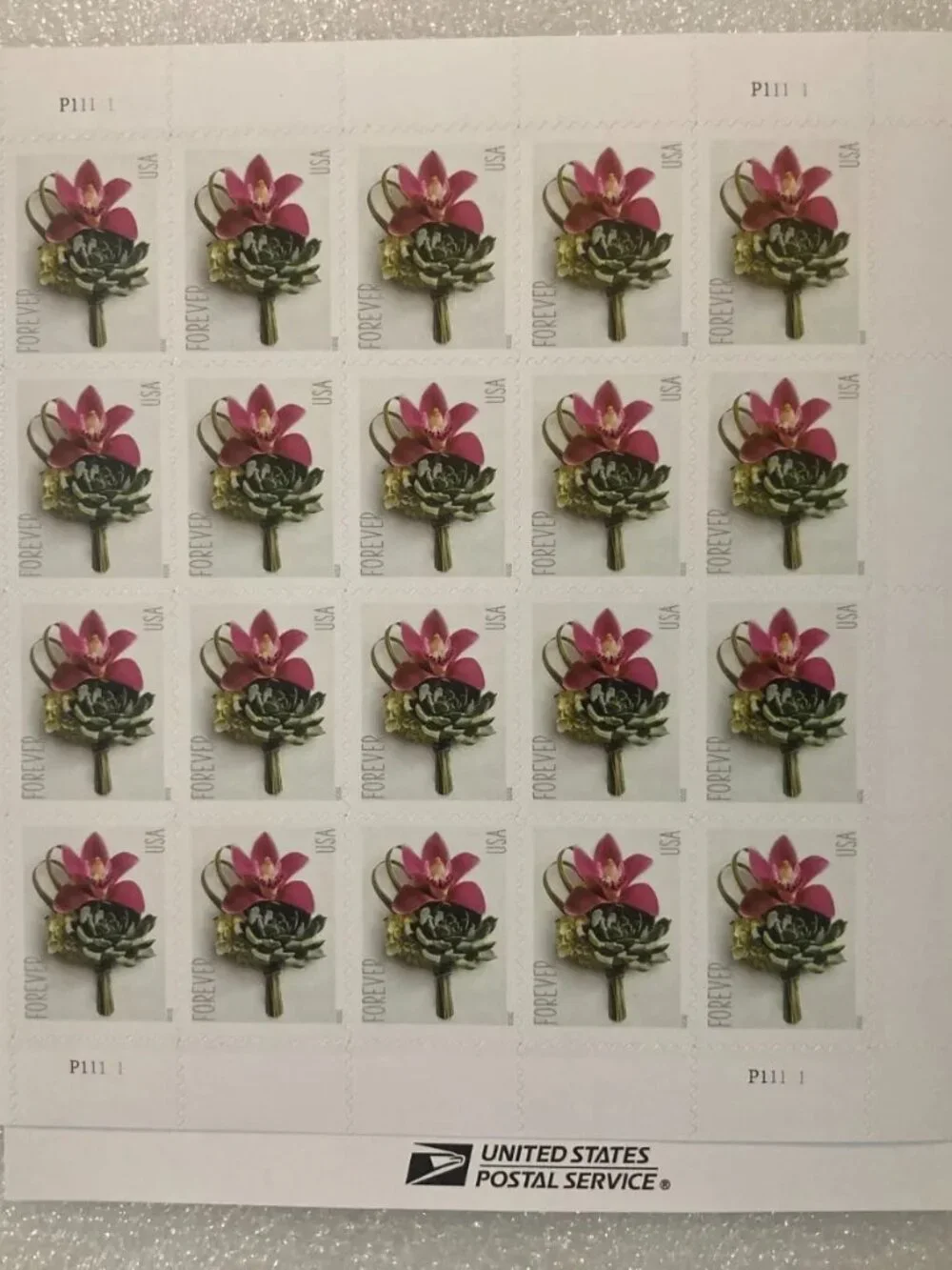 Contemporary Boutonniere Self-Adhesive Forever Stamps 300 Booklets of 20 6000